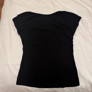 Classic Black Women's Boatneck Top AND OPEN BACK